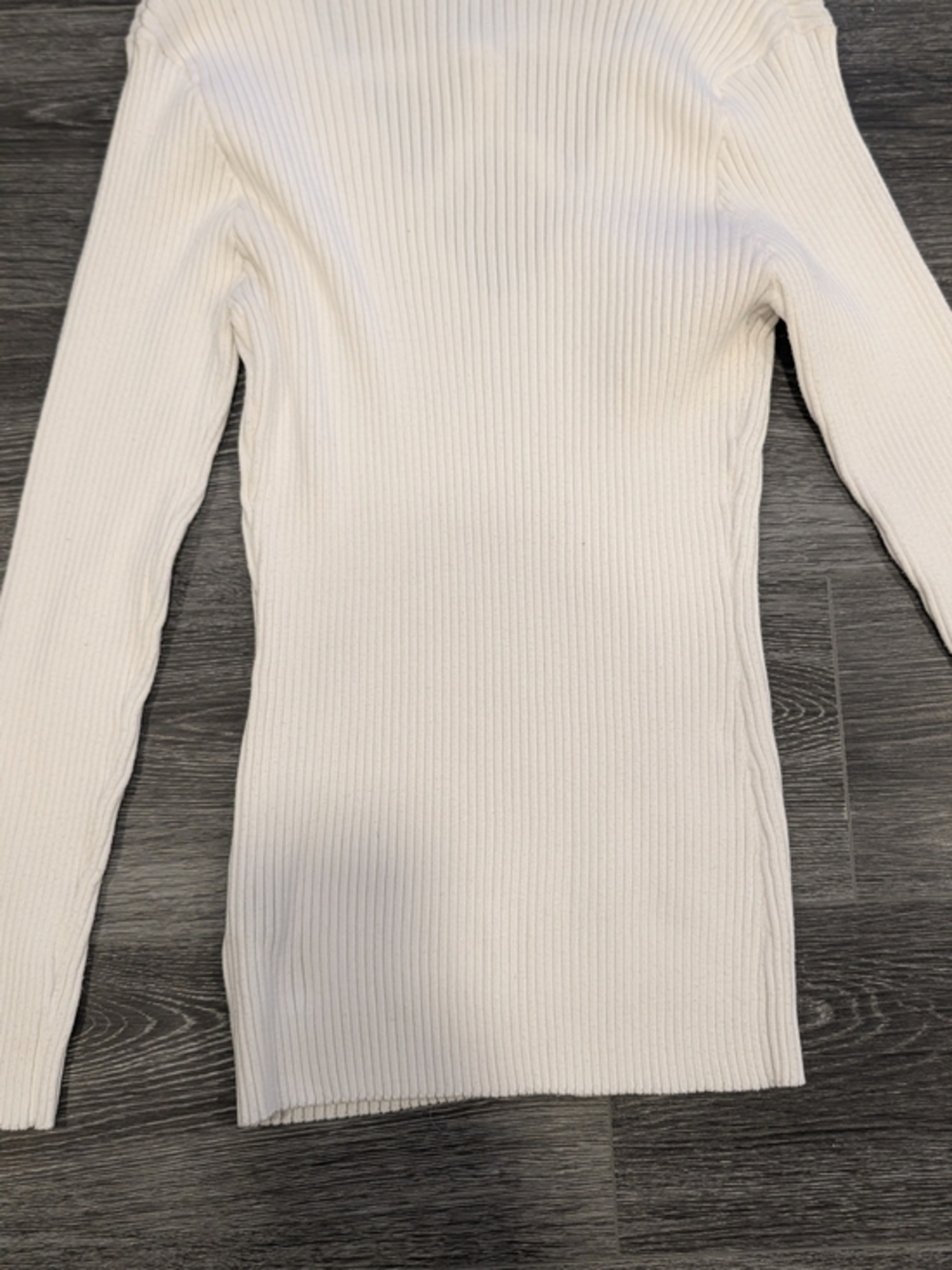 Ribbed Lace-Up Scoop-Neck Sweater - Cream